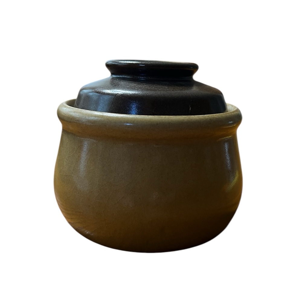 Vintage Hearthside "Cabin Stone" Lidded Jar - Made in Japan - 1970